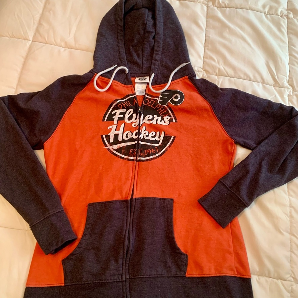 Womens NHL Philadelphia Flyers Hockey Zippered Hoodie